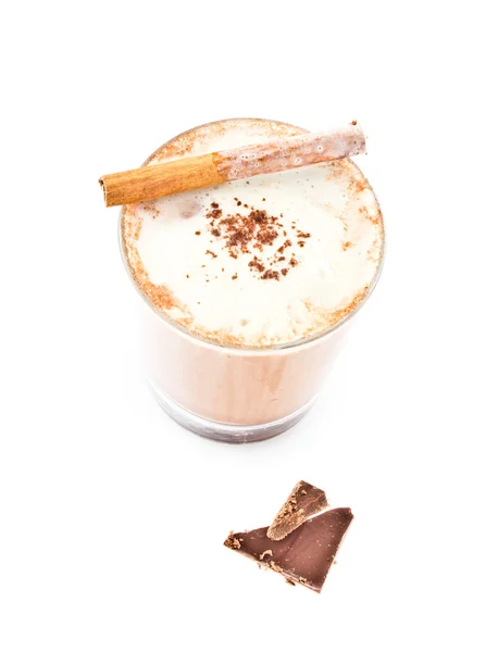 Café frappe mixto helado aislado sobre fondo blanco — Foto de Stock