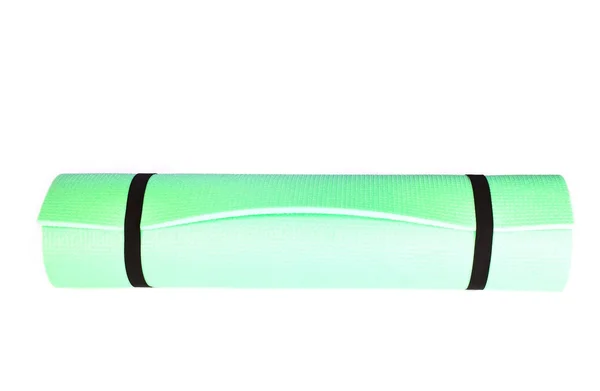 Rollo ligero de espuma Yoga Mat sobre fondo blanco —  Fotos de Stock