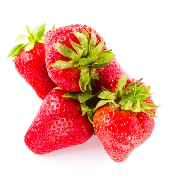 Photo de fraise isolée sur fond blanc, gros plan — Photo