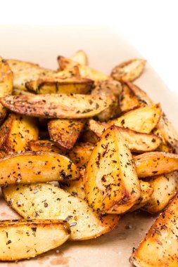 kızarmış patates cipsi country tarz. Fast food.