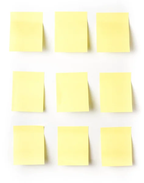 Yellow Sticky reminder note waiting for your message. — Stock Photo, Image