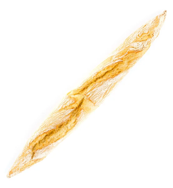 На Демі французький хрусткі багет хліб з цільної пшениці на білому фоні. — стокове фото