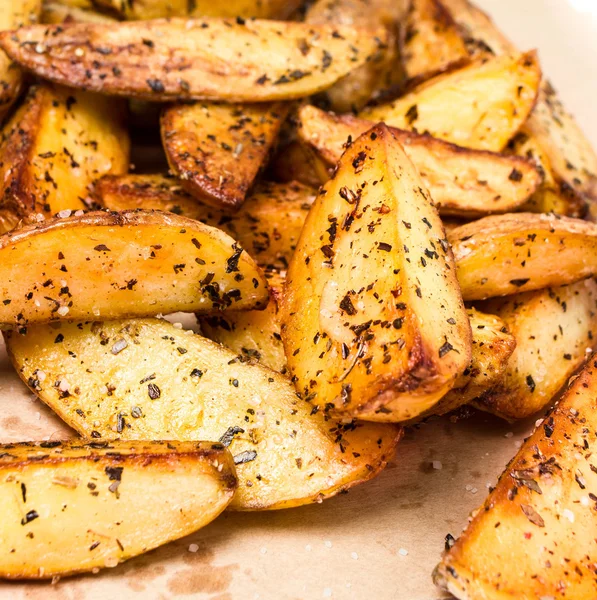 Pommes Kartoffelkeile. — Stockfoto