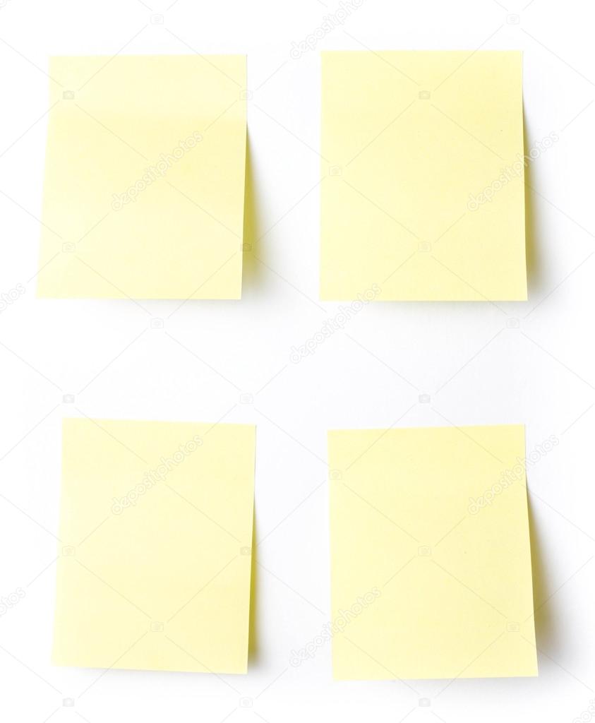 Yellow Sticky reminder note waiting for your message.