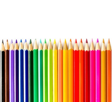 renkli kalemler ile arka okul için geri. kopya alanı için