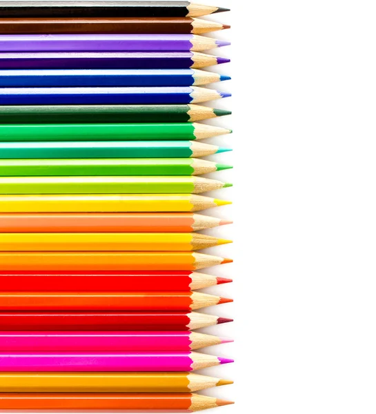 Rainbow Pencils art school supplies — Stock Photo, Image