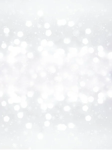 Elegante fondo desenfocado de Navidad con copos de nieve, bokeh —  Fotos de Stock