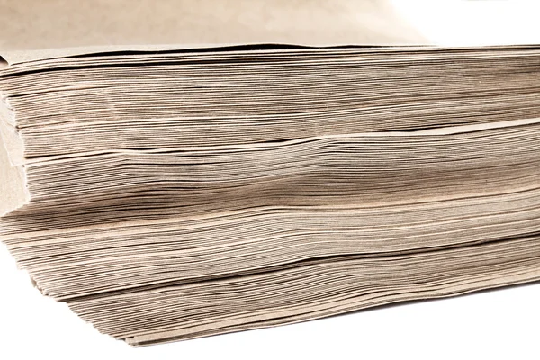 Geri dönüşümlü kağıt cardstocks büyük yığın yan görünüm — Stok fotoğraf