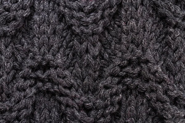 Knitting background texture dark color. — Stock Photo, Image