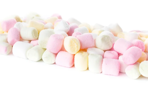 Marshmallow redondo esponjoso diferente colorido —  Fotos de Stock