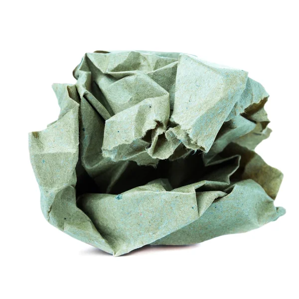 Palla di carta riciclata colorata stropicciata — Foto Stock