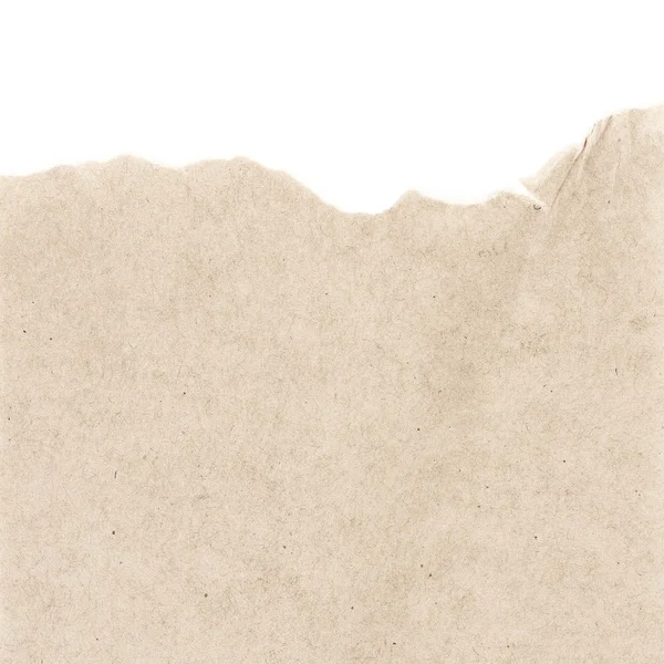 Textura de papel beige reciclado o fondo con borde roto —  Fotos de Stock