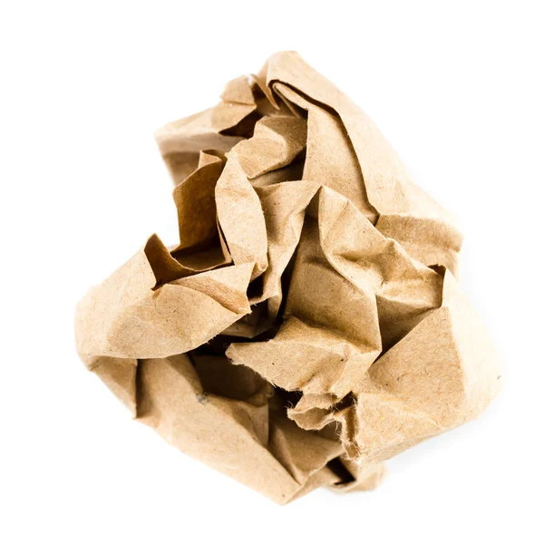 Bola de papel reciclado amassada — Fotografia de Stock