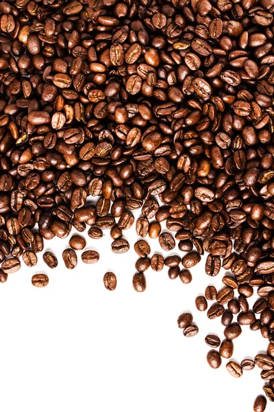 Coffee beans isolated on white background with copyspace — Stock Photo, Image