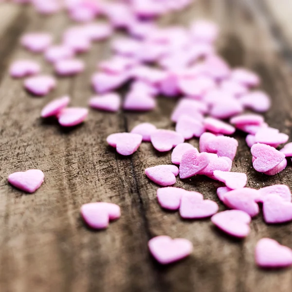 Valentijnsdag achtergrond met harten. — Stockfoto