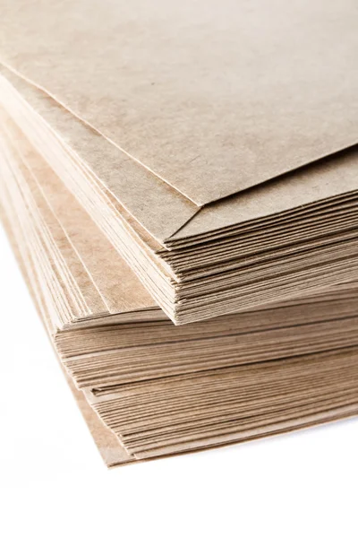 Stack Of Recycled Paper envelopes — Stock Photo, Image