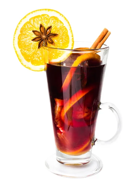 Warme rode glühwein — Stockfoto