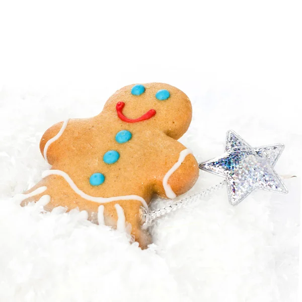 Biscoito de Natal Gingerbread Man — Fotografia de Stock