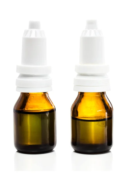 Bursztyn kroplomierzem butelki z olejem, medycyna — Zdjęcie stockowe