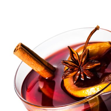 Noel için sıcak kırmızı mulled şarap
