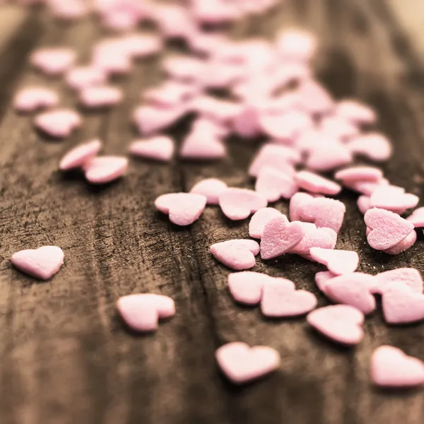 San Valentino sfondo con cuori di caramelle . — Foto Stock