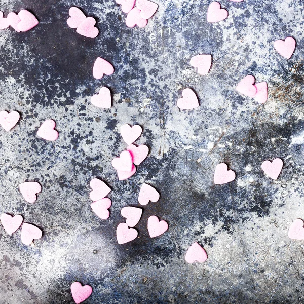 Valentines fond de fête avec des cœurs de bonbons — Photo