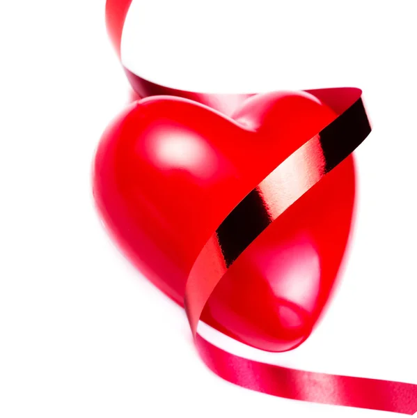 Velké červené srdce — Stock fotografie