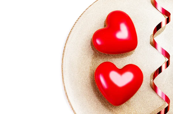 Two Red hearts — Stock Photo, Image