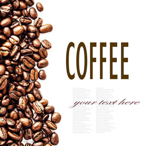 Braune geröstete Kaffeebohnen — Stockfoto