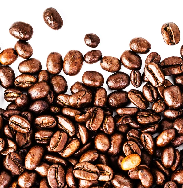 Closeup of roasted coffee beans heap — Stock Photo, Image