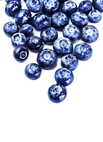 Fresh Blueberries isolated on white background close up. — Stock Photo, Image