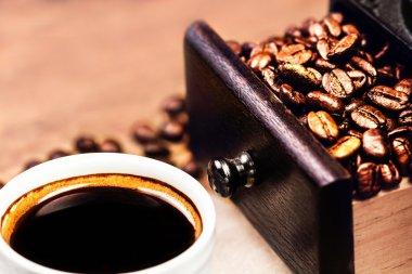 Kavrulmuş kahve çekirdeği.