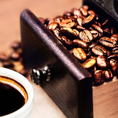 Kavrulmuş kahve çekirdeği.