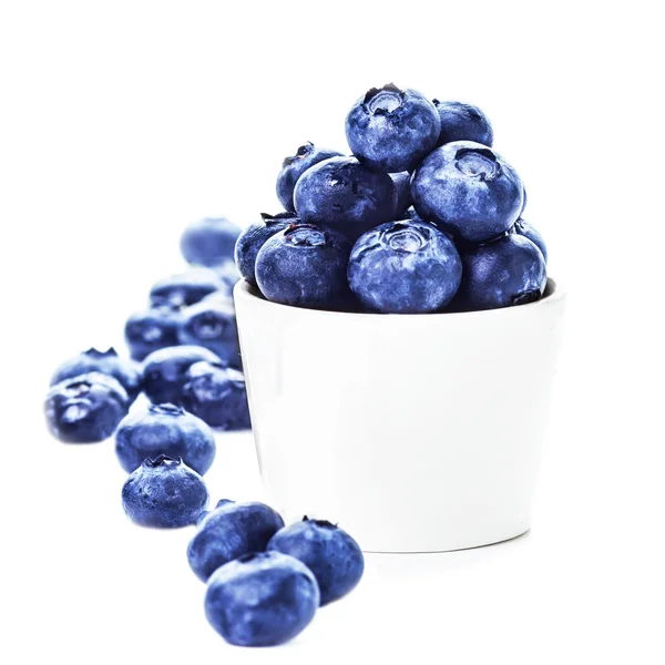 Fresh bilberries in a bowl — Stock Photo, Image