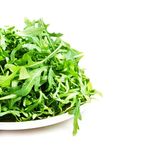 Salada de Arugula em uma chapa — Fotografia de Stock