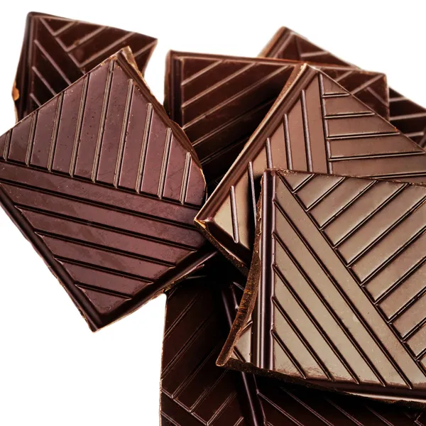 Barres de chocolat hachées — Photo