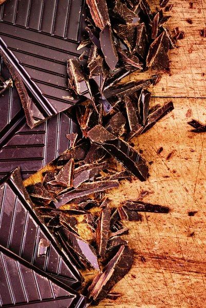 Barra di cioccolato tritato — Foto Stock