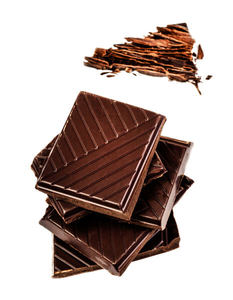 Broken milk chocolate bar