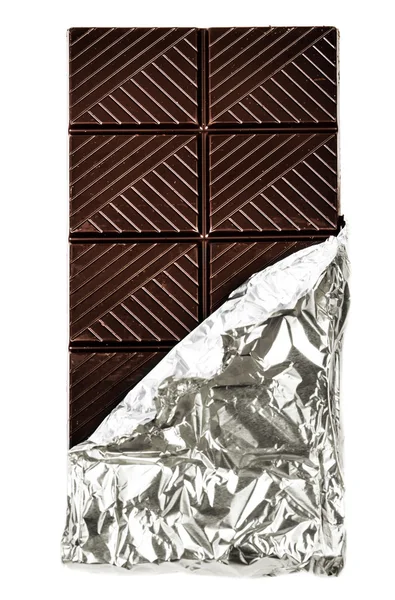 Obejmuje ciemnej czekolady w folii — Zdjęcie stockowe