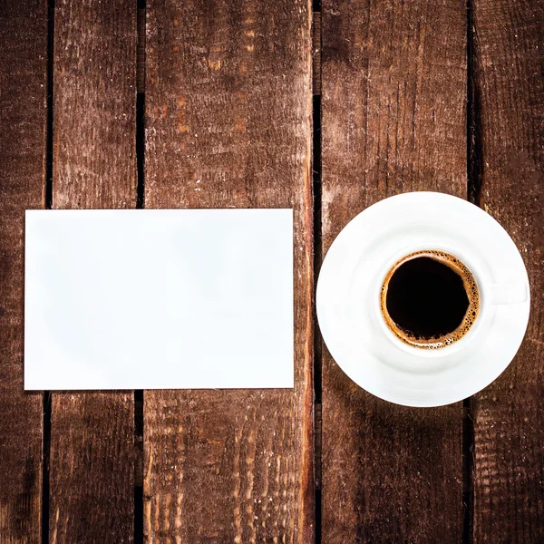 Filiżanka do kawy i puste — Zdjęcie stockowe