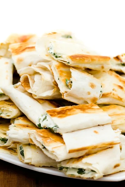 Små lavash rullar. — Stockfoto