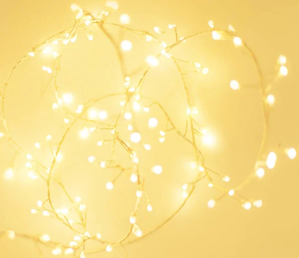 Julen Ljusa Glödande Gyllene Abstrakt Bakgrund Suddiga Xmas Bokeh Ljus — Stockfoto