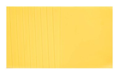 Slices of cheese for burger isolated on white background, top view. Cutted cheese closeu