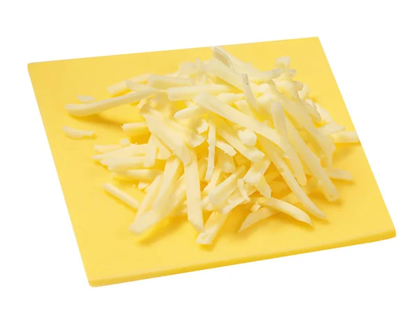 Beyaz Arka Planda Izole Edilmiş Sandviçler Için Rendelenmiş Peynir Kesilmiş — Stok fotoğraf
