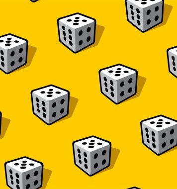 yellow background dice line pattern