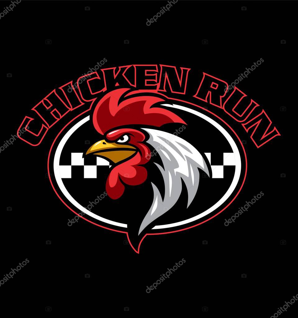 Vector chicken head as logo