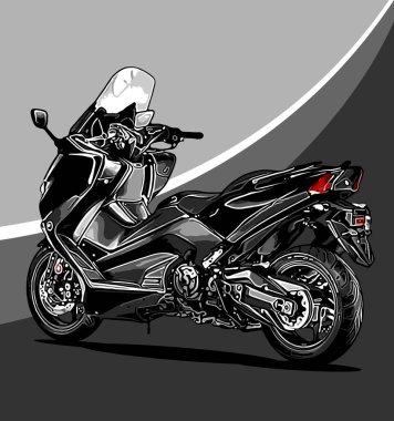 Büyük bir scooter arka penceresi