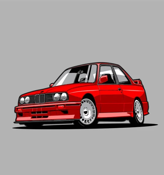 Red Sedan Design Purposes — ストックベクタ