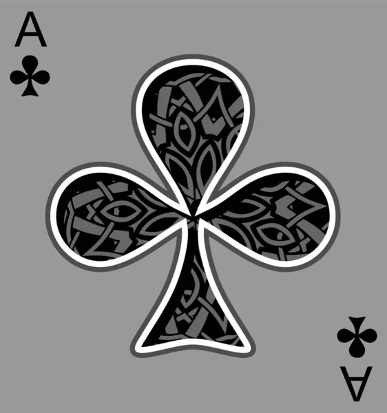 Ace Card Ornamental Background Part — Stok Vektör