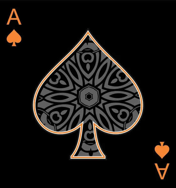 Ace Card Ornamental Background — Image vectorielle